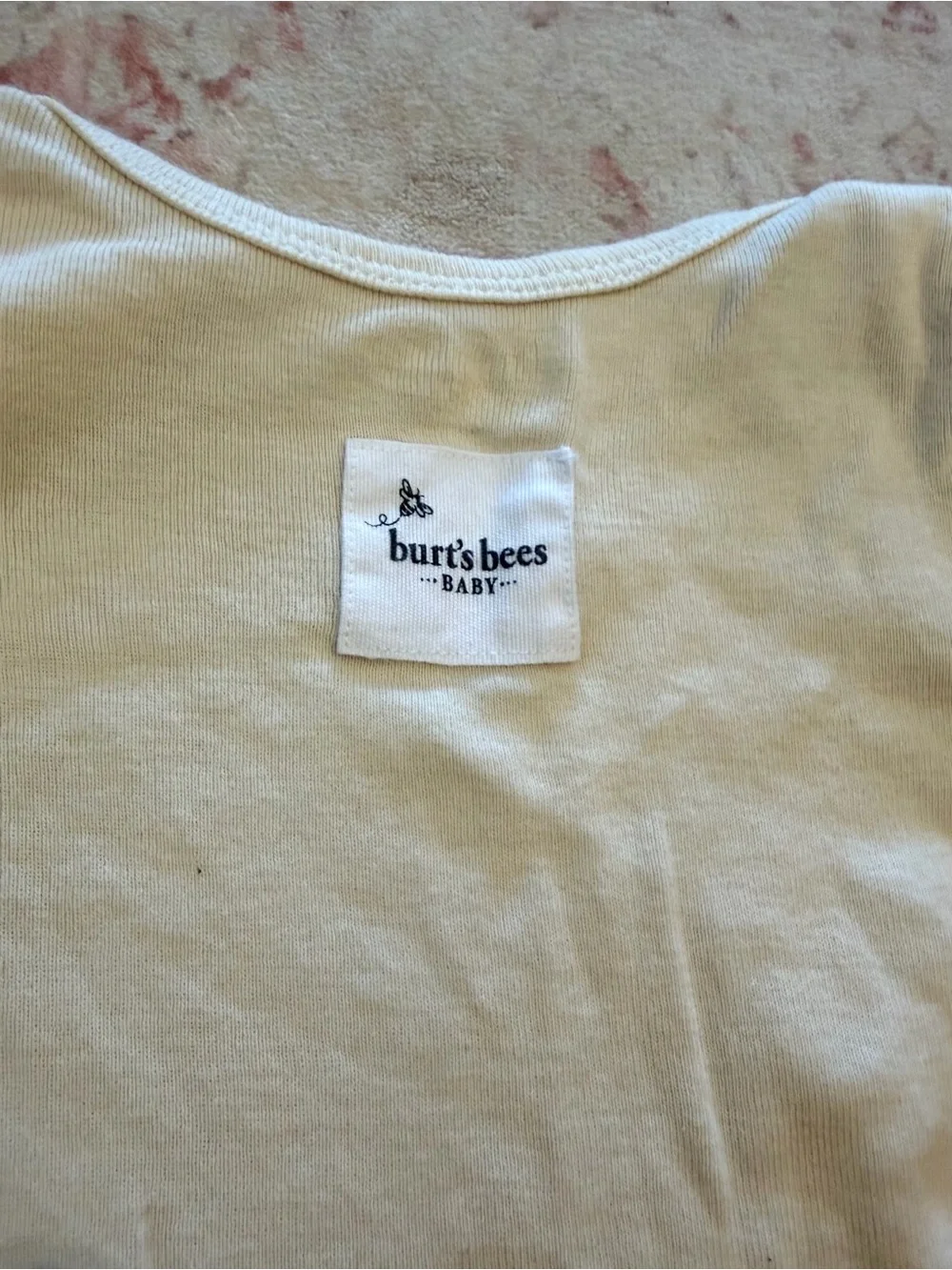 Burt's Bees Baby Cream Short-Sleeve Organic Bodysuit Onesie